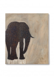Elephant - 2009 - Collage auf Leinwand - 120x140 - SOLD