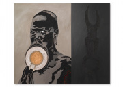 Makumba – 2009 – Collage auf Leinwand – Mischtechnik mit Oel – 190x160